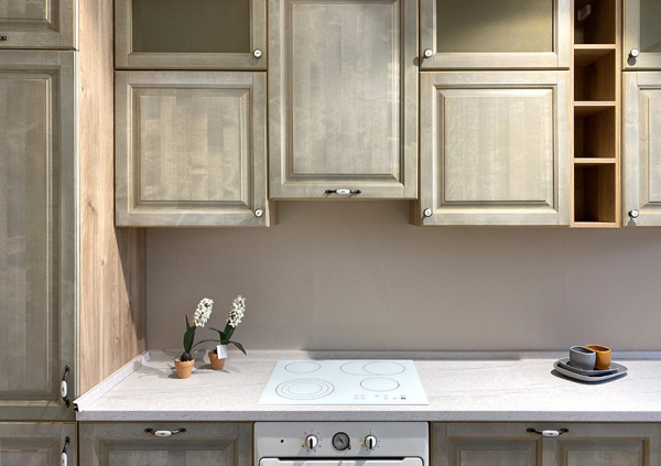 Кухонный гарнитур ШАТО, зеленый ягель